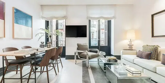 Oturma odası; manzara, modern stil, doğal ışık