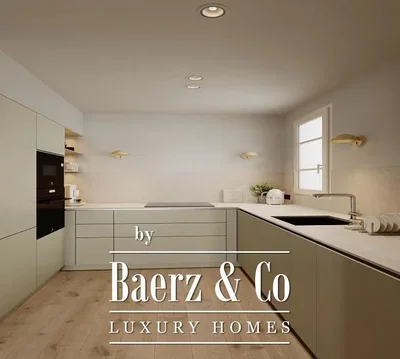 Kuhinja; kuhinjski aparati, drveni pod, renoviran, moderni stil, prirodno svjetlo