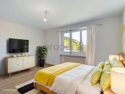 Schlafzimmer; blick, tageslicht, moderner stil