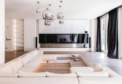 Soggiorno; luce naturale, stile moderno, pavimento in legno