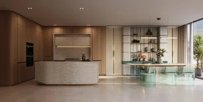 Cuisine; style moderne, lumière naturelle