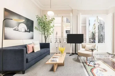 Dnevna soba; prirodno svjetlo, moderni stil, pogled