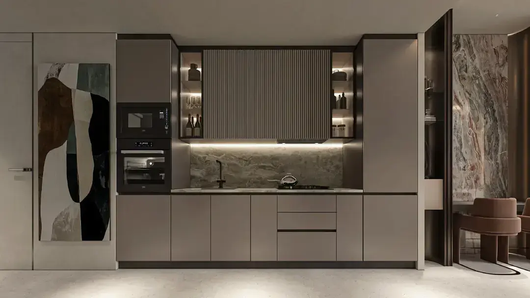 Mutfak; mutfak aletleri, modern stil, tadilatlı, doğal ışık