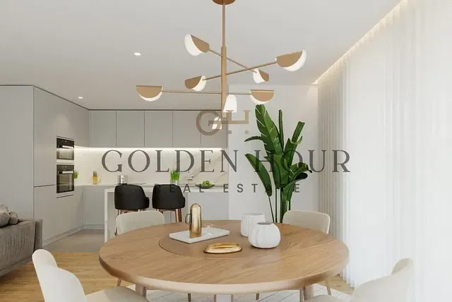 Esszimmer; moderner stil, küchengeräte, tageslicht, holzboden