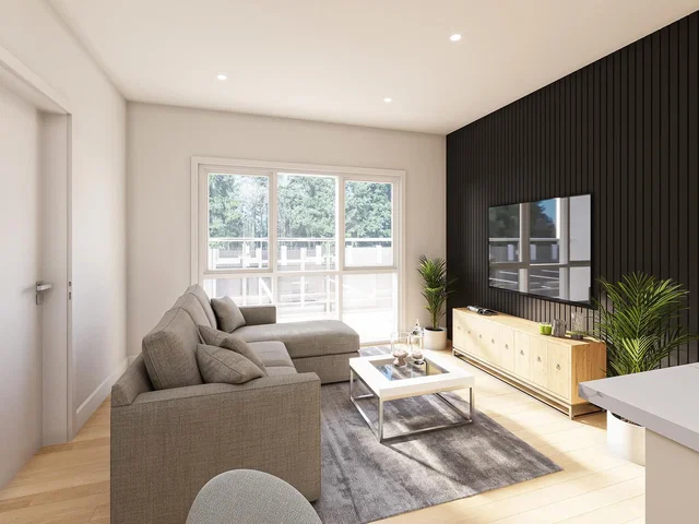 Wohnzimmer; tageslicht, moderner stil, holzboden