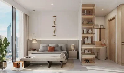 Chambre; vue, lumière naturelle, style moderne