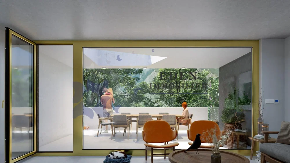 Wohnzimmer; blick, moderner stil, tageslicht