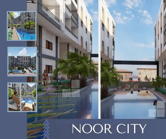 House and surroundings; view