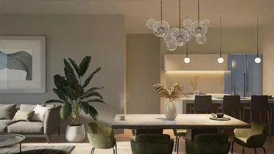 Oturma odası; doğal ışık, modern stil