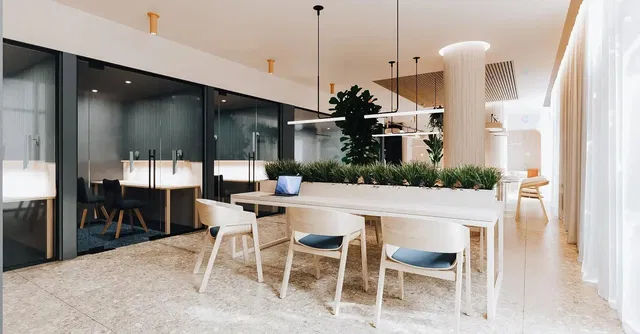 Dining room; natural light, modern style