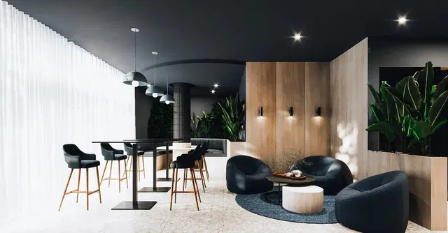 Living room; natural light, modern style