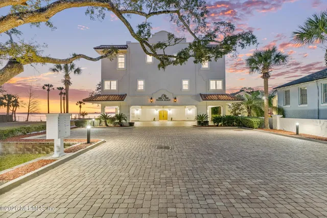 House and surroundings; view