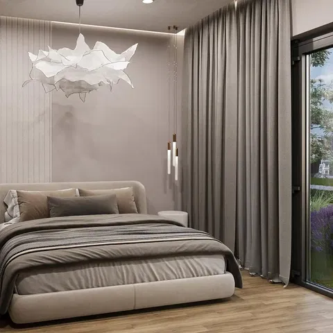 Schlafzimmer; tageslicht, moderner stil, holzboden