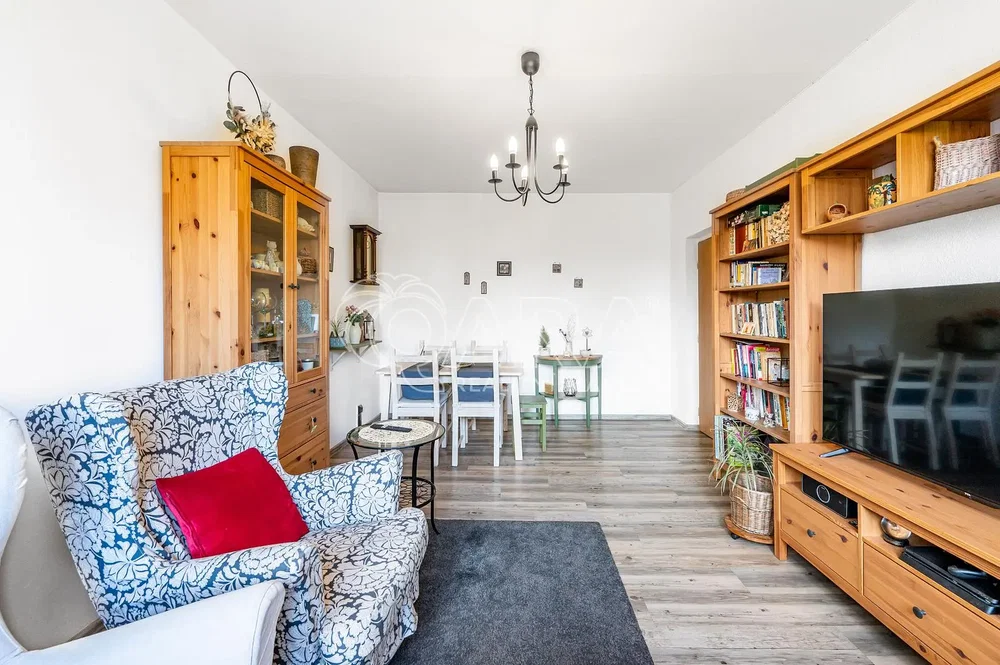 Wohnzimmer; holzboden, tageslicht, moderner stil