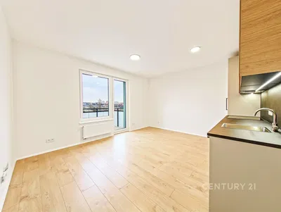 Küche; blick, holzboden, renoviert, tageslicht