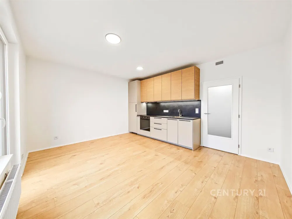 Küche; holzboden, renoviert, tageslicht