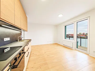 Küche; blick, küchengeräte, tageslicht, moderner stil, holzboden