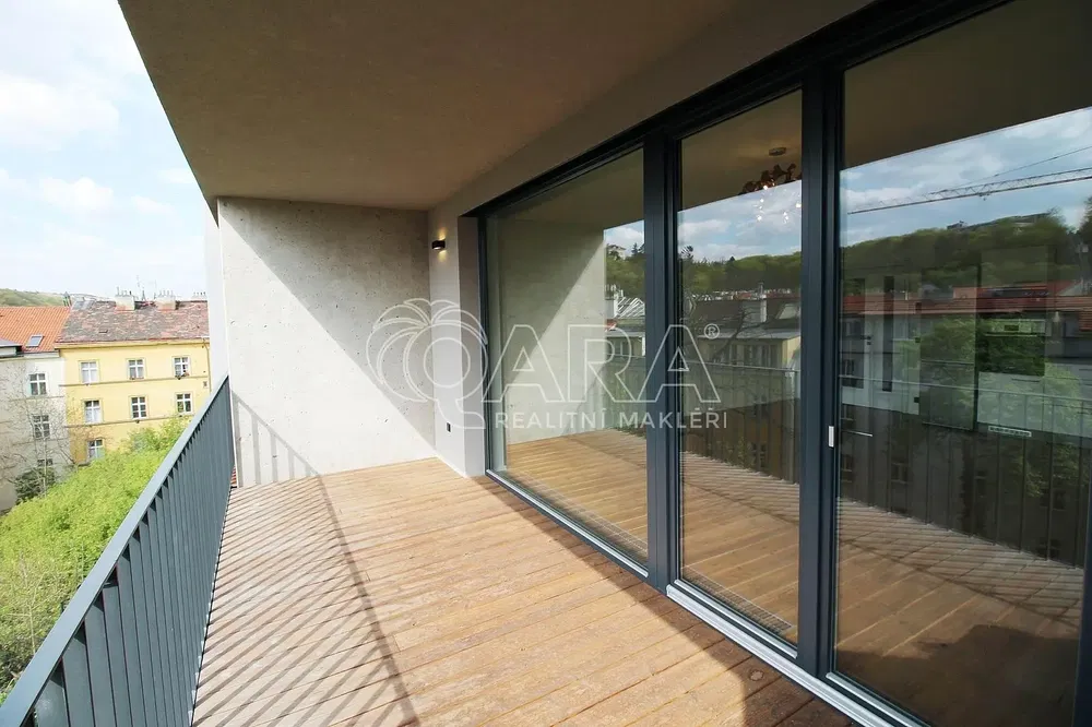 Balkon; blick, holzboden