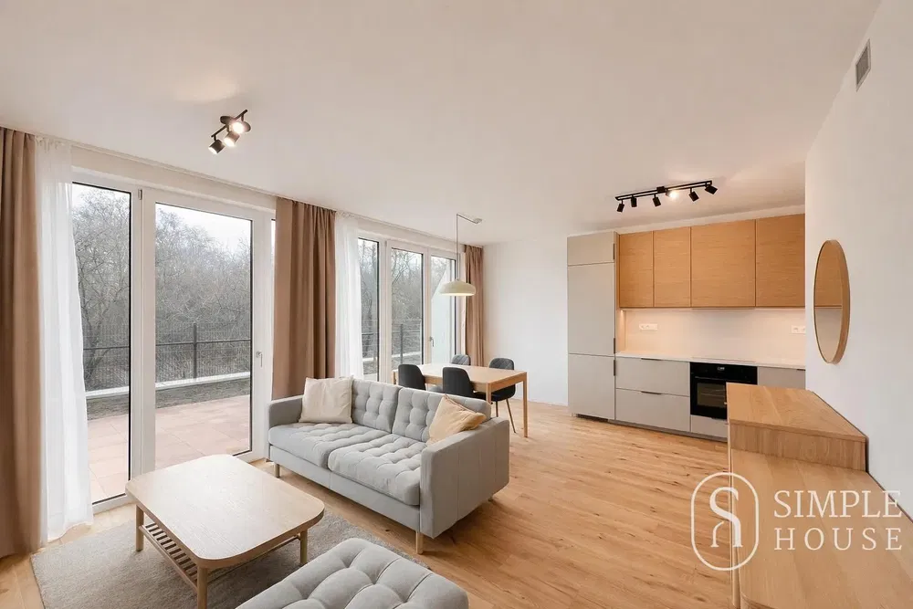 Wohnzimmer; blick, moderner stil, tageslicht