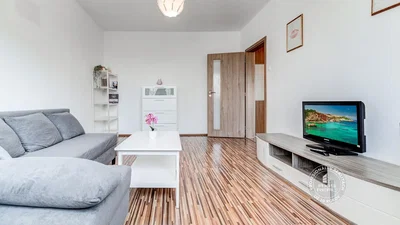 Wohnzimmer; holzboden, tageslicht, moderner stil