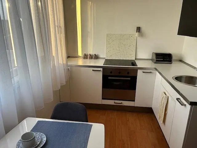 Küche; küchengeräte, tageslicht, moderner stil