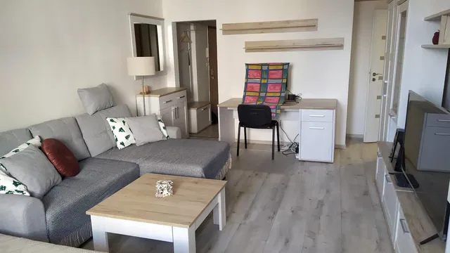 Living room; wood floor, natural light, modern style