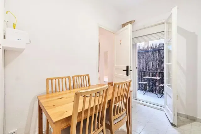 Dining room; tile floor, view