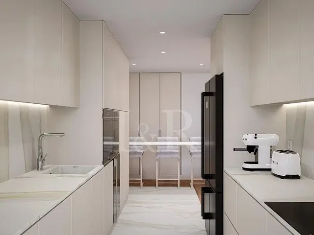 Küche; küchengeräte, renoviert, tageslicht, moderner stil