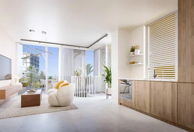 Salon; vue, style moderne, lumière naturelle, carrelage