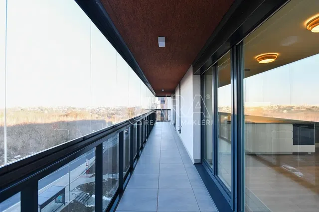 Balcony; view, tile floor