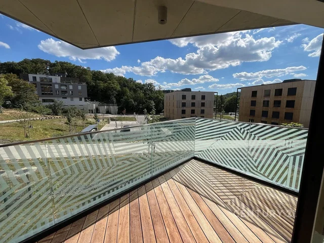 Balkon; blick, holzboden, tageslicht