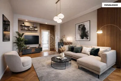 Oturma odası; modern stil, ahşap zemin, doğal ışık