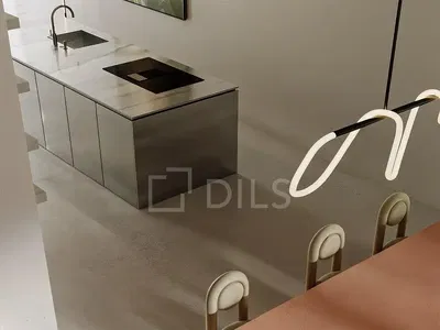 Kitchen; kitchen appliances, modern style, natural light