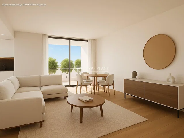 Salon; vue, lumière naturelle, style moderne