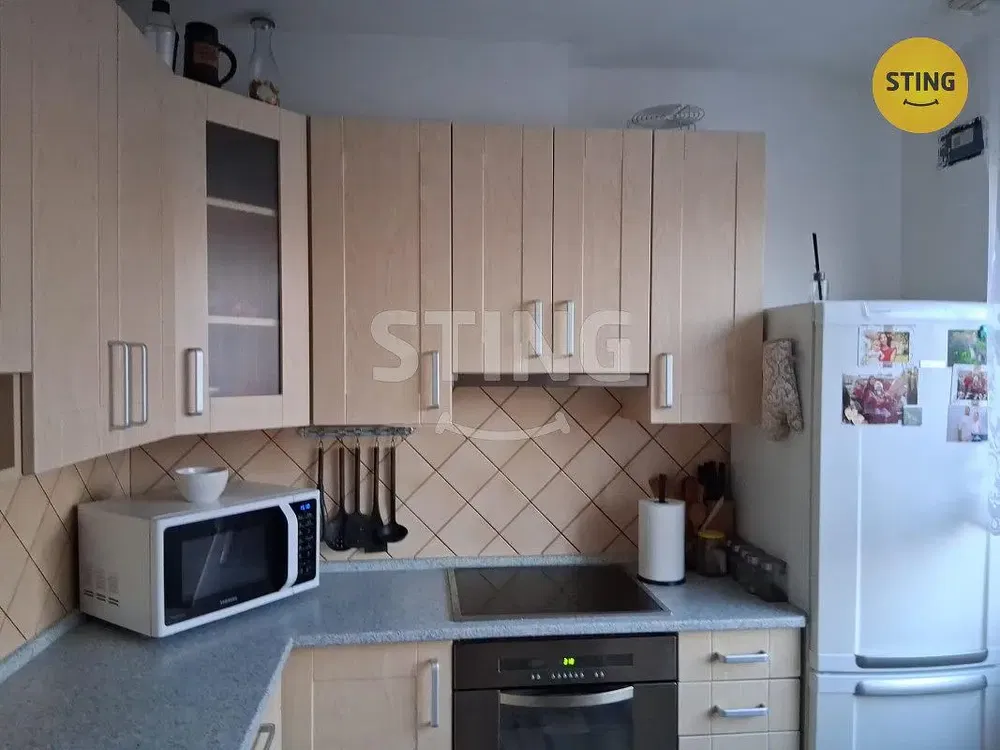 Kuchyně; kuchyňské spotřebiče, dlažba, po rekonstrukci, přirozené světlo