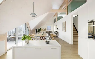 Wohnzimmer; tageslicht, moderner stil, holzboden