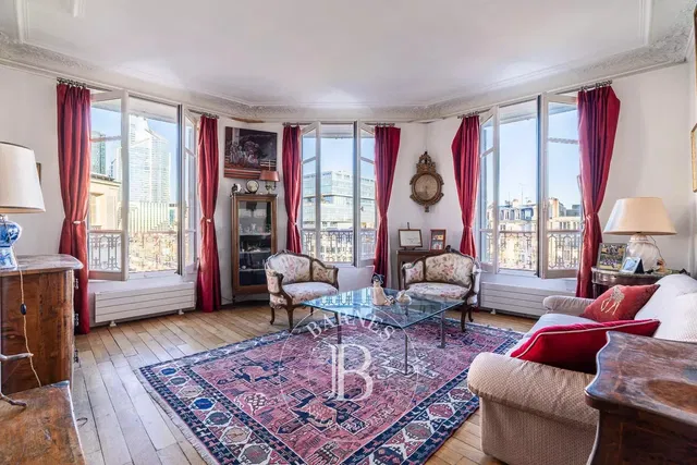 Living room; view, wood floor, natural light, rustic style