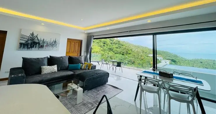 Oturma odası; manzara, doğal ışık, modern stil