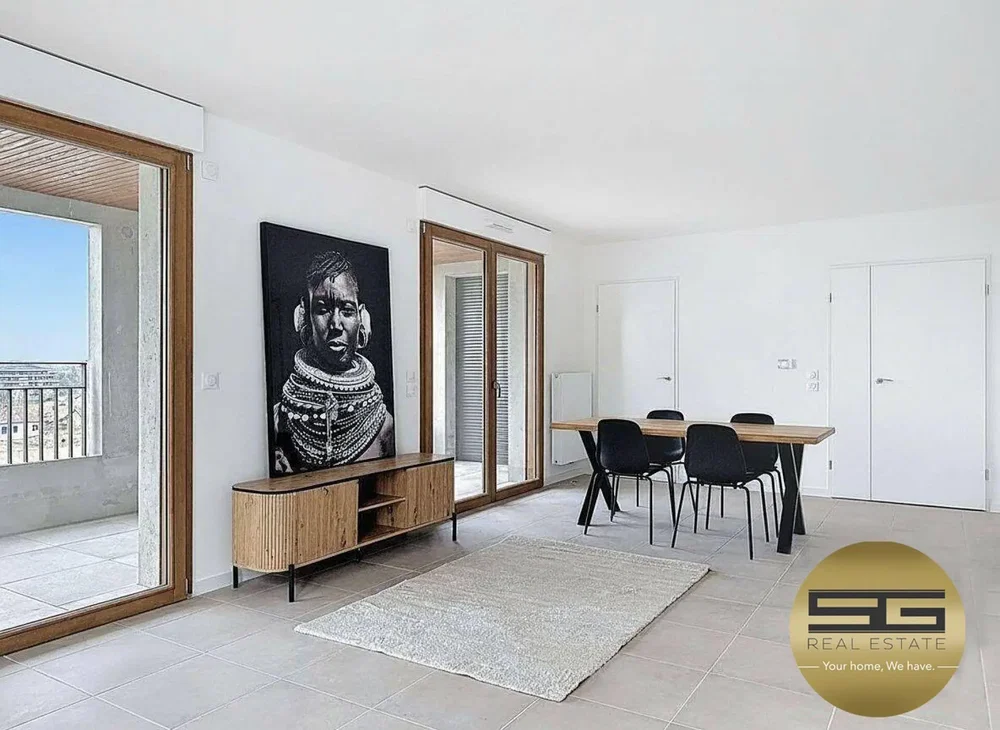 Wohnzimmer; fliesenboden, blick, moderner stil