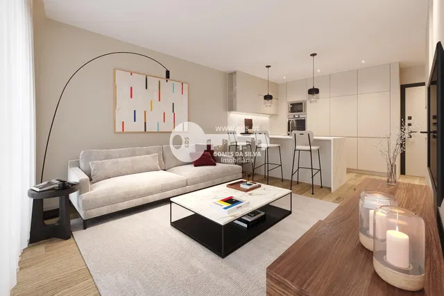 Living room; modern style, natural light, renovated