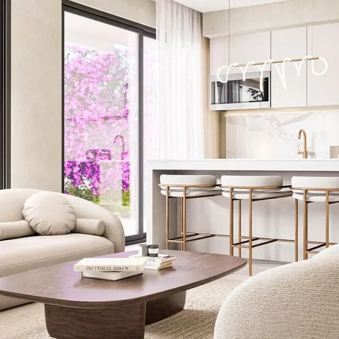 Living room; view, modern style, natural light