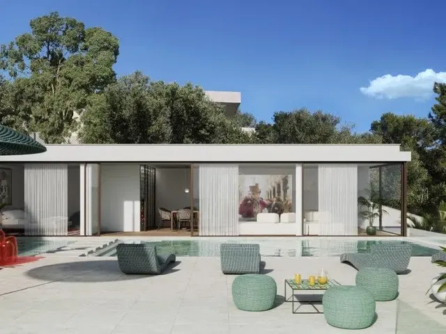 Haus und umgebung; blick, tageslicht