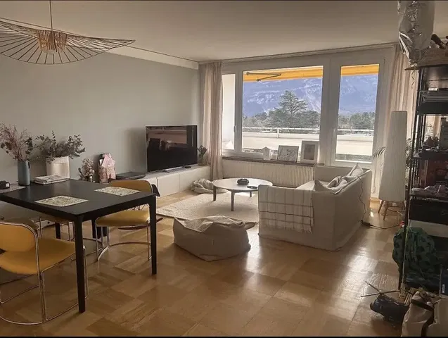 Sala de estar; vista, chão de madeira, luz natural, estilo moderno