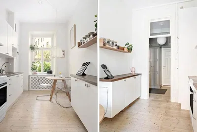 Cuisine; parquet, lumière naturelle, style moderne