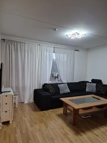 Living room; wood floor, natural light