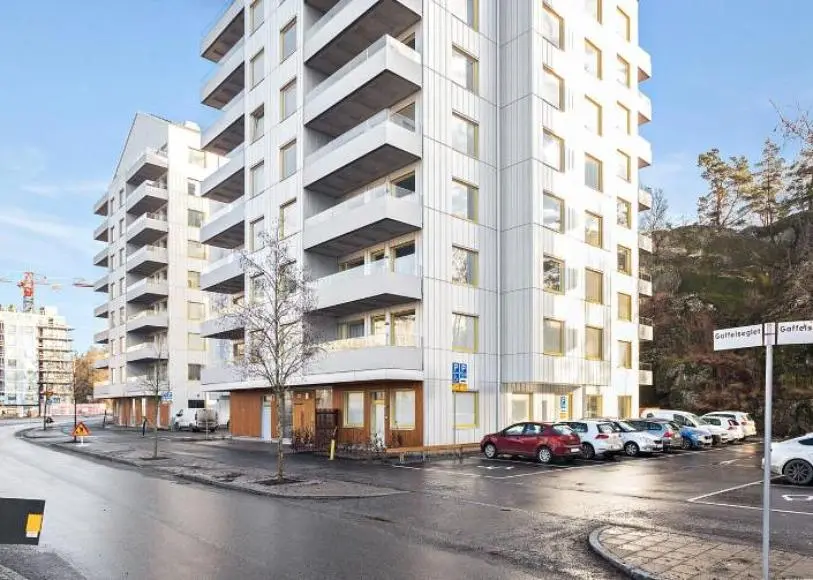 House and surroundings; view