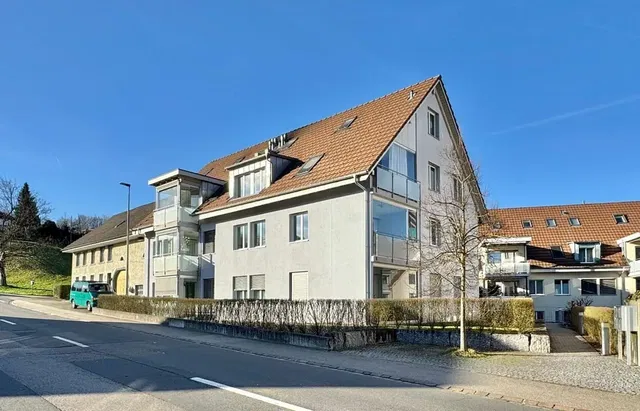 House and surroundings; view
