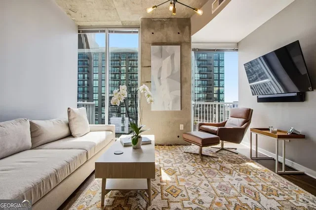 Living room; view, natural light, modern style