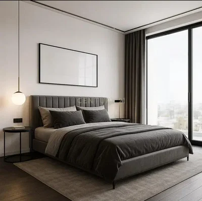 Schlafzimmer; tageslicht, moderner stil, holzboden