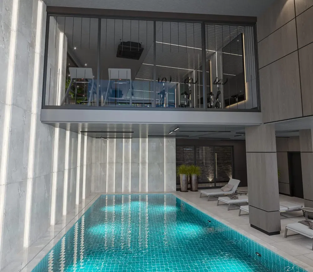 Кућа и околина; поглед, природно светло, модерни стил